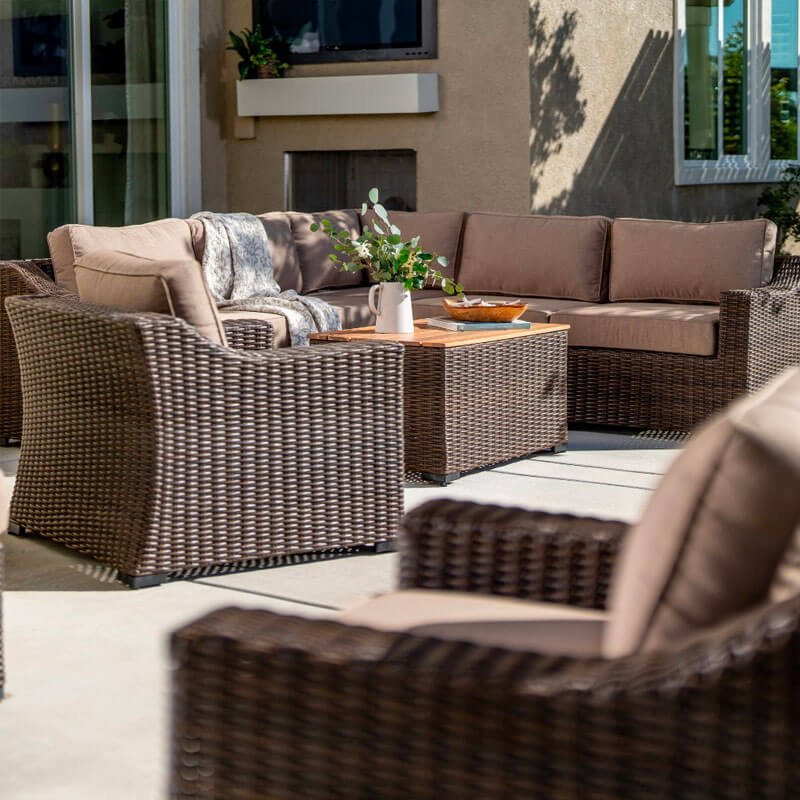 Wicker Outdoor Sofa Set Baci Living Room